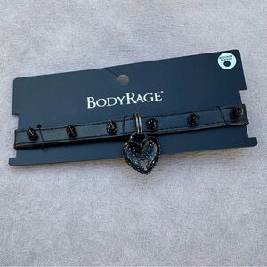 Body Rage Black Heart Necklace
